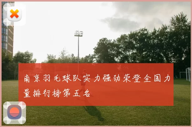 南京羽毛球队实力强劲荣登全国力量排行榜第五名
